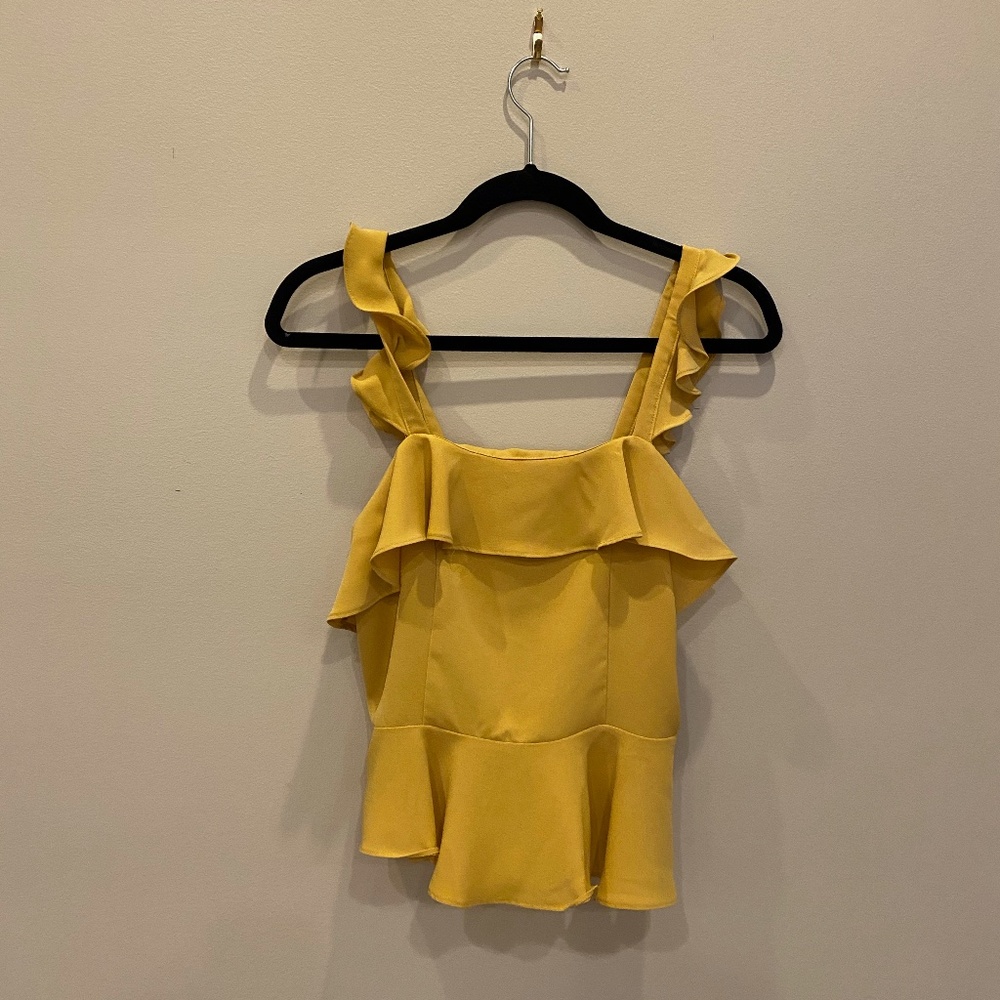 Yellow Ruffled Top